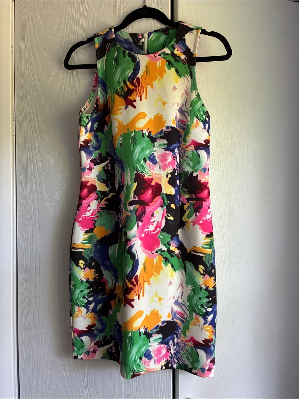 Felicity & Coco Multicolor Brushstroke Sleeveless Mini Dress